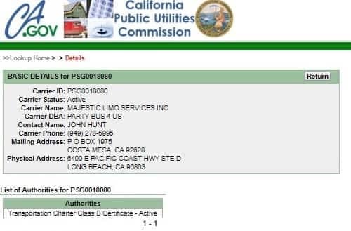 California Public Utilities Commission License